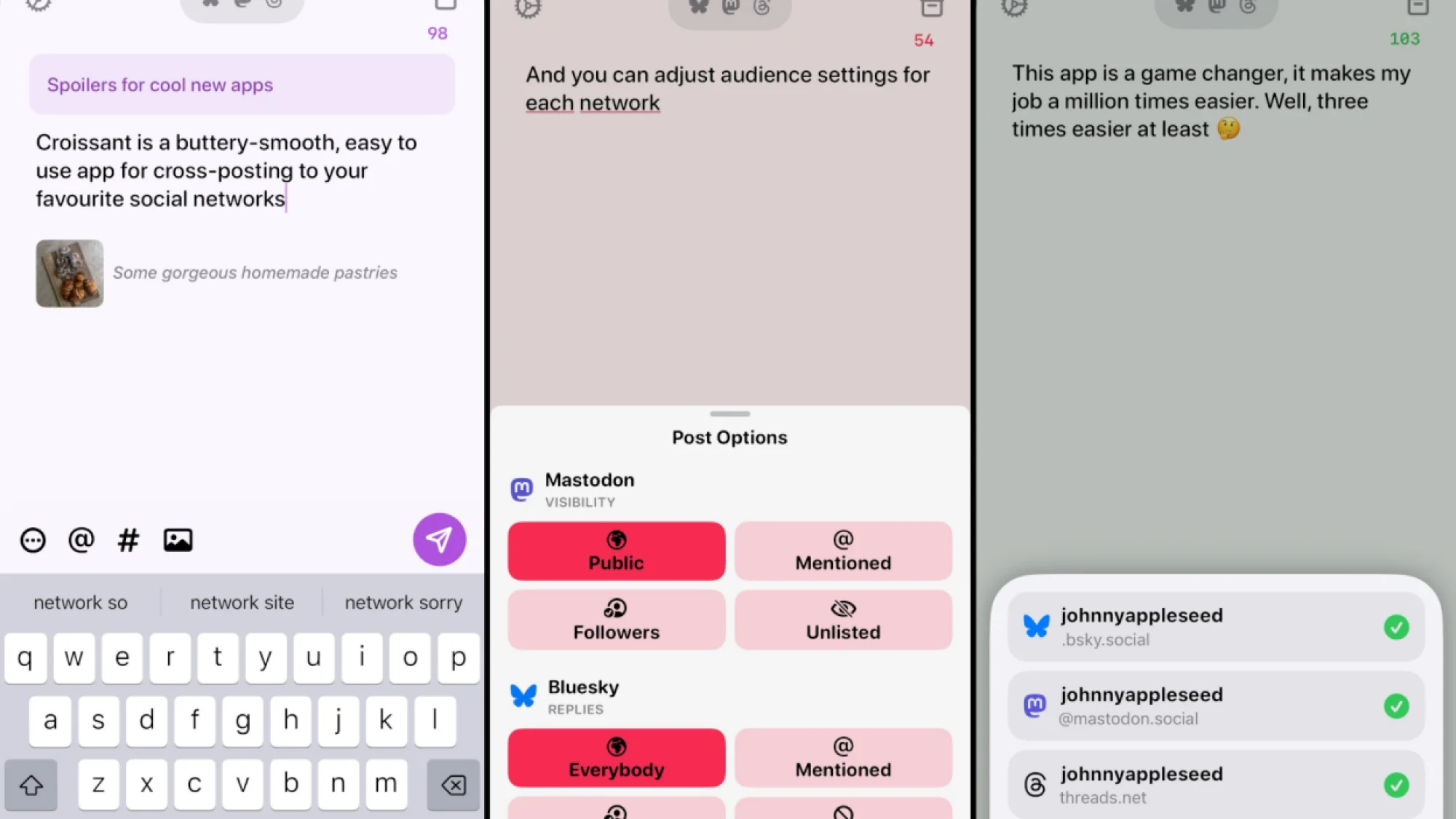Cross posting using Croissant app