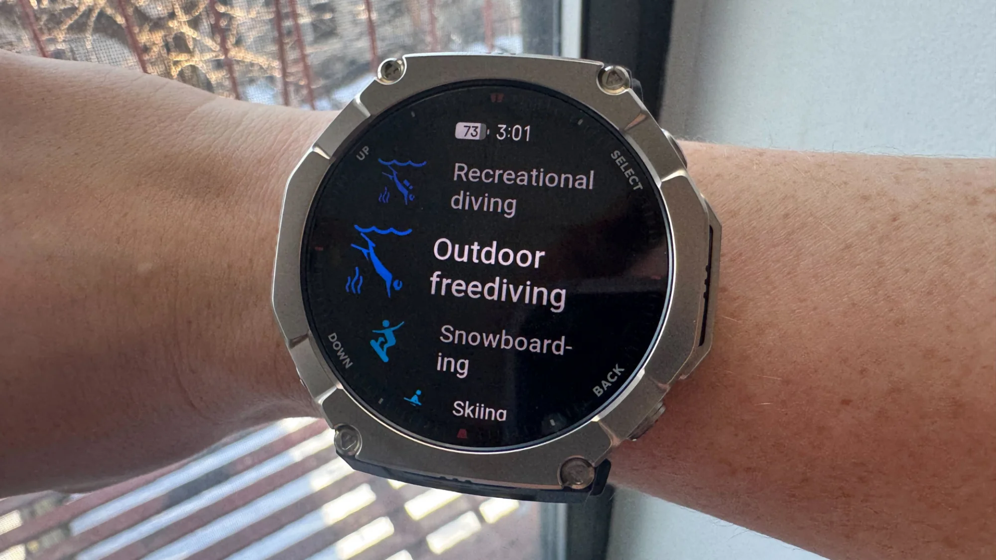 Example of sports modes in the Amazfit T-Rex Ultra 2.