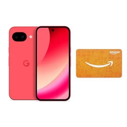 Google Pixel 10a - Berry - 128 GB with $100 Amazon Gift Card